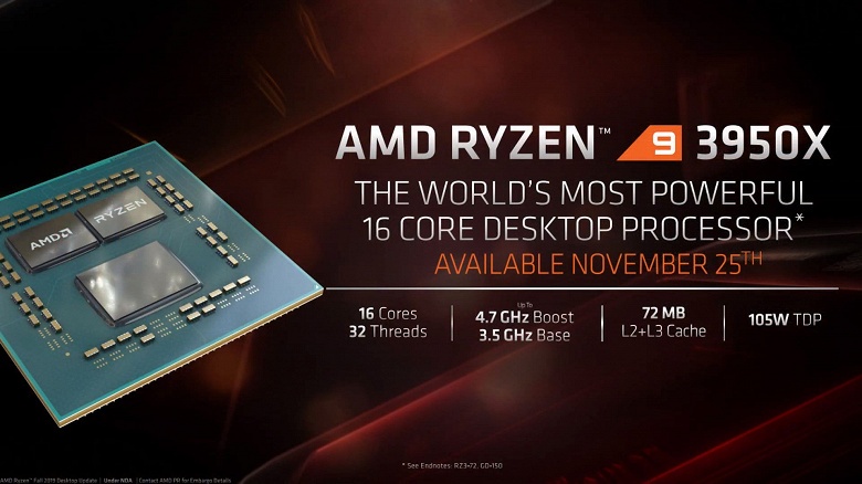 Очень дорогой Ryzen 9 3950X и сверхдешёвый Athlon 3000G &mdash; AMD представила ещё два новых CPU