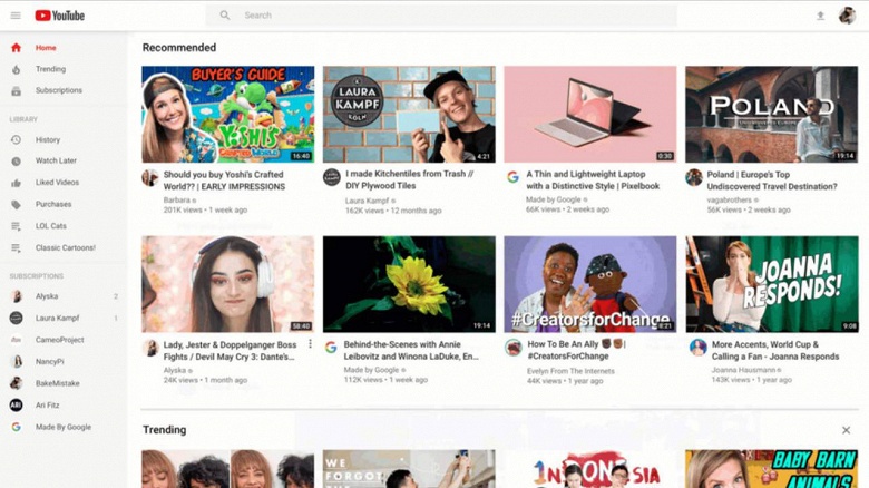 Google выпустила новый YouTube