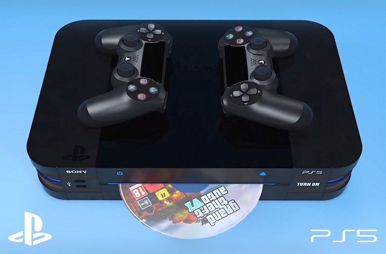 PlayStation 5 в новом дизайне, DualShock 5 с экраном и диск с GTA VI 