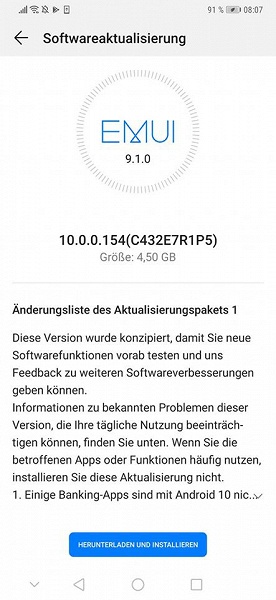 Европейские Huawei Mate 20, Mate 20 Pro и Mate X обновились до стабильной EMUI 10 на основе Android 10 - 2 Европейские Huawei Mate 20, Mate 20 Pro и Mate X обновились до стабильной EMUI 10 на основе Android 10