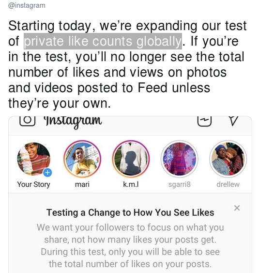 Instagram начал скрывать лайки по всему миру, в том числе в России - 1
