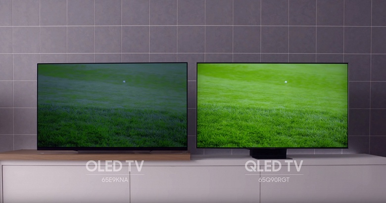 Samsung пытается показать, что телевизоры QLED намного лучше телевизоров OLED