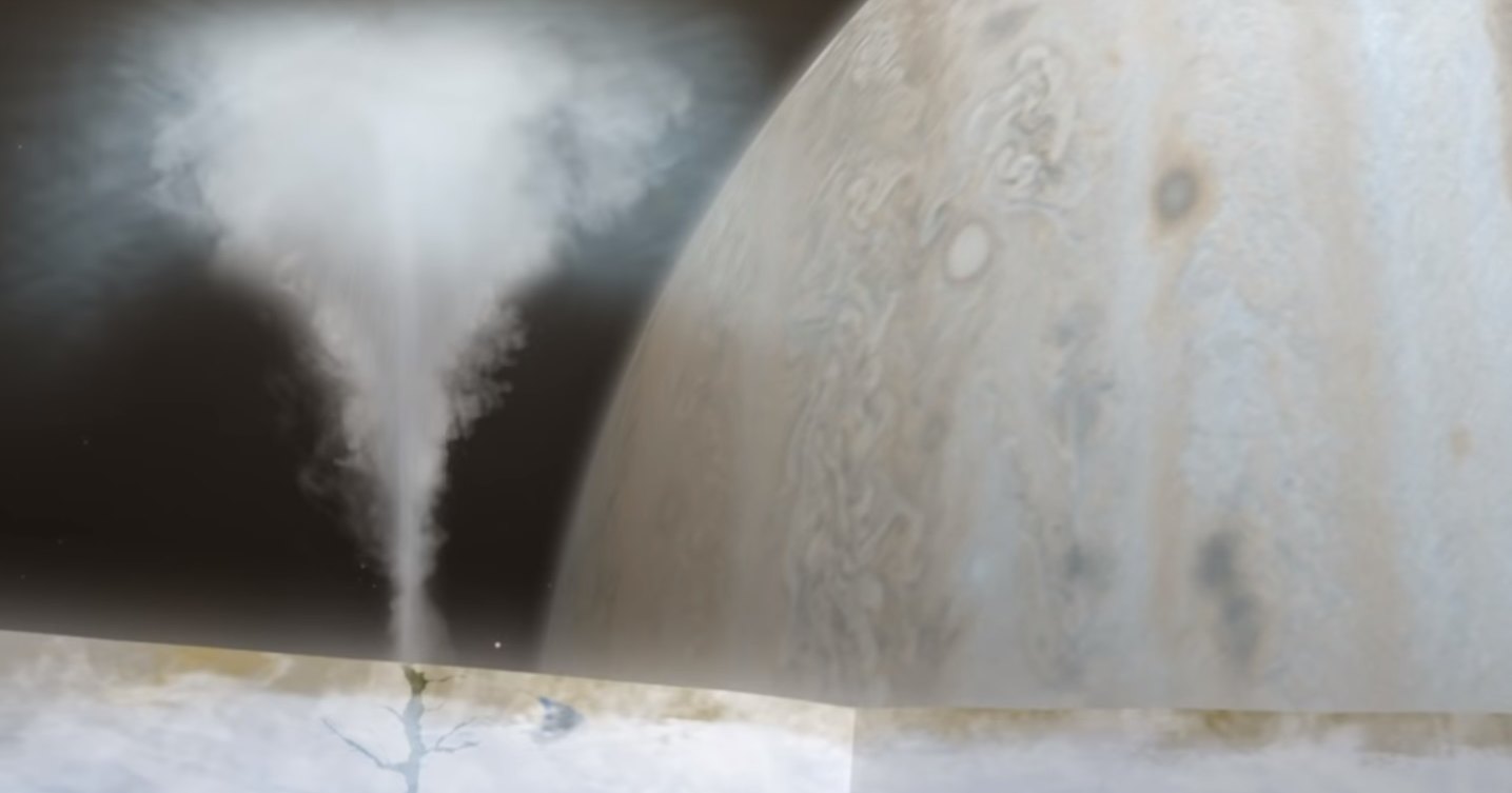 NASA обнаружило обилие воды на луне Юпитера: гейзеры Европы