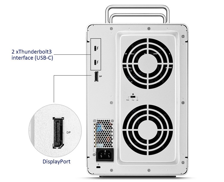 Внешнее хранилище TerraMaster D8 Thunderbolt 3 рассчитано на восемь накопителей