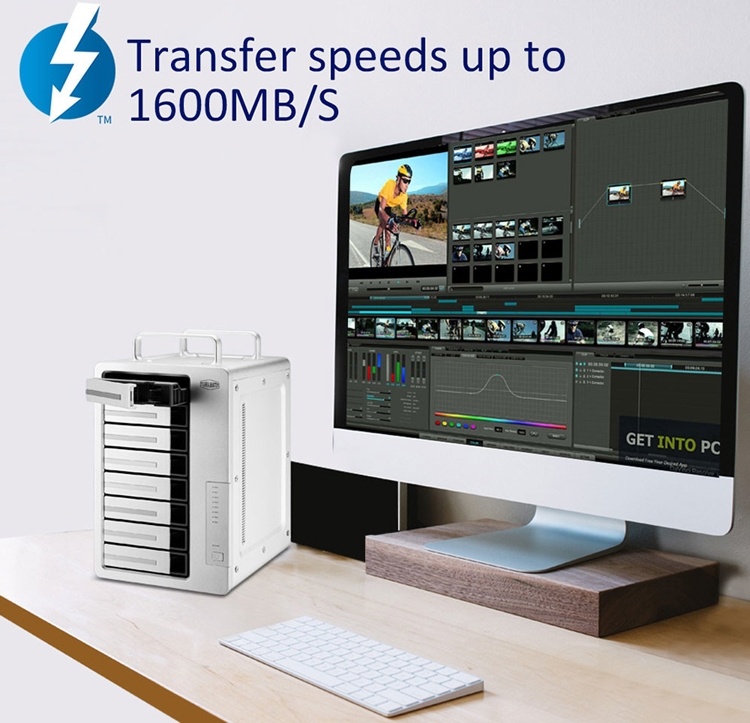 Внешнее хранилище TerraMaster D8 Thunderbolt 3 рассчитано на восемь накопителей