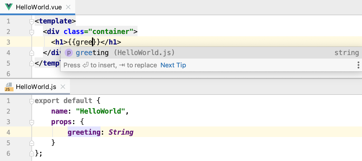WebStorm 2019.3: ускоренный запуск, усовершенствованная поддержка Vue.js и другие улучшения - 3 vue-component-with-separate-files