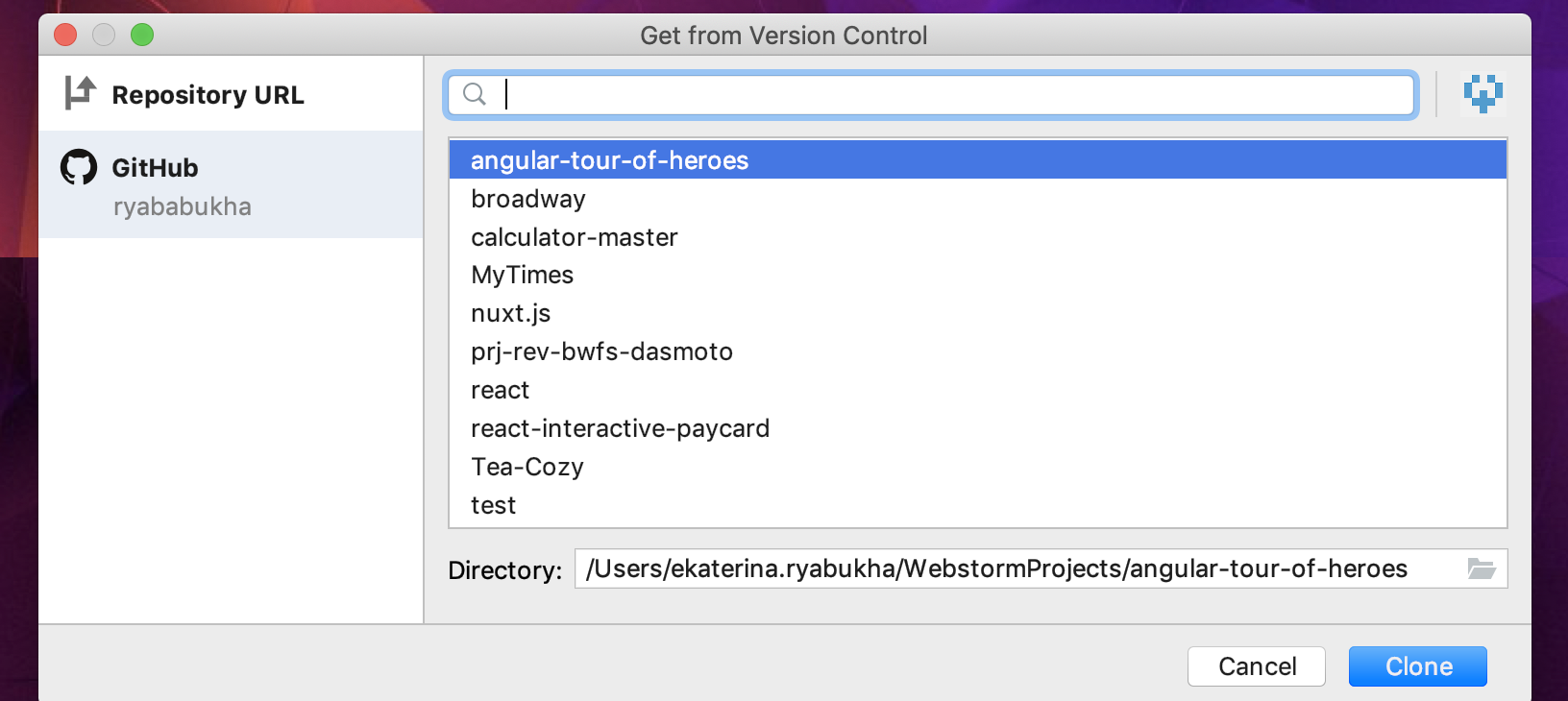 WebStorm 2019.3: ускоренный запуск, усовершенствованная поддержка Vue.js и другие улучшения - 9 new-ui-for-get-from-vcs