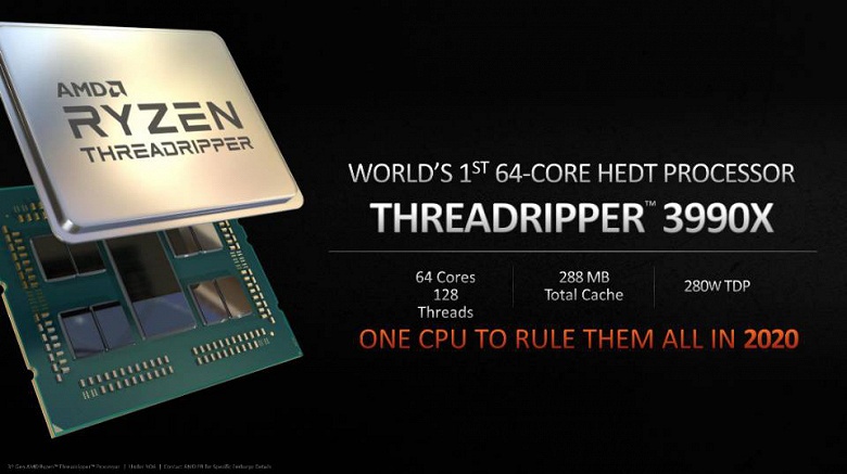 Монструозный 64-ядерный процессор AMD Ryzen Threadripper 3990X действительно существует