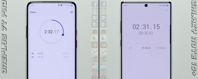 Флагман против убийцы флагманов &mdash; кто победит? OnePlus 7T Pro McLaren Edition сошёлся в битве с Samsung Galaxy Note 10+