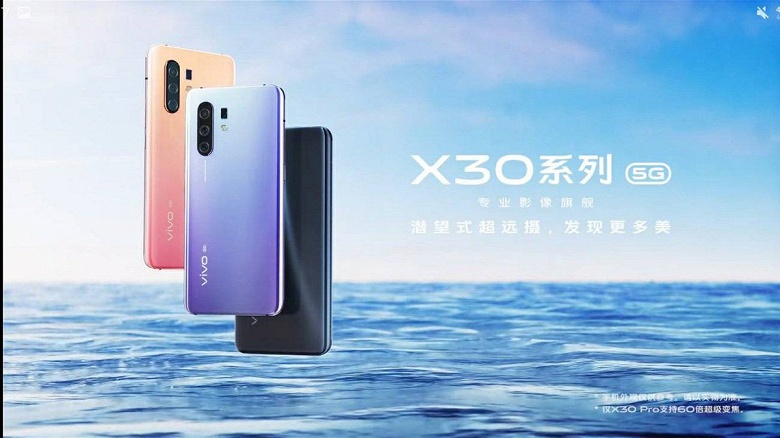 Камерофон Vivo X30 получил отдельный перископный модуль для 60-кратного зума