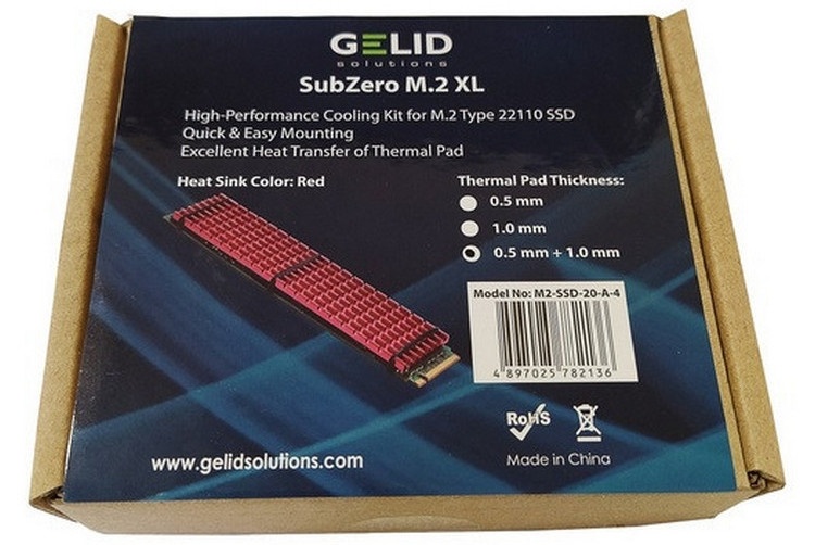 Gelid SubZero M.2 XL: компактный, но эффективный радиатор для SSD-накопителей M.2
