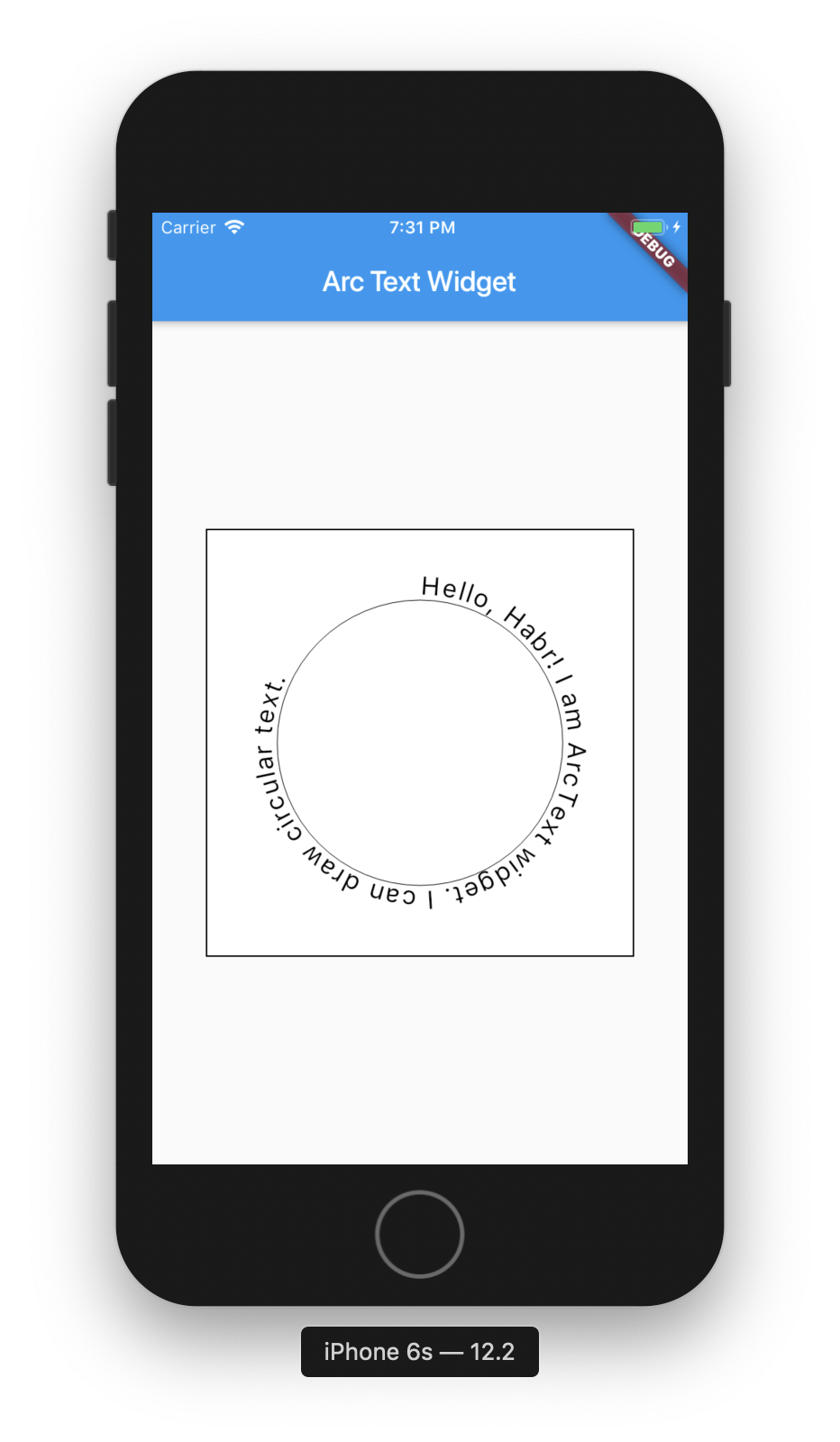 Flutter: рисуем текст вдоль окружности - 7