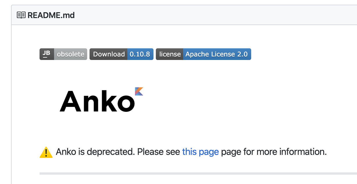 Kotlin-библиотека Anko стала deprecated - 1