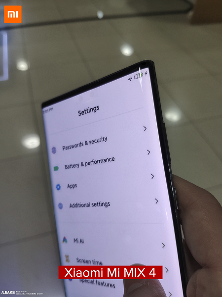 Живые фото настоящего Xiaomi Mi Mix 4 продемонстрировали работу скрытой камеры