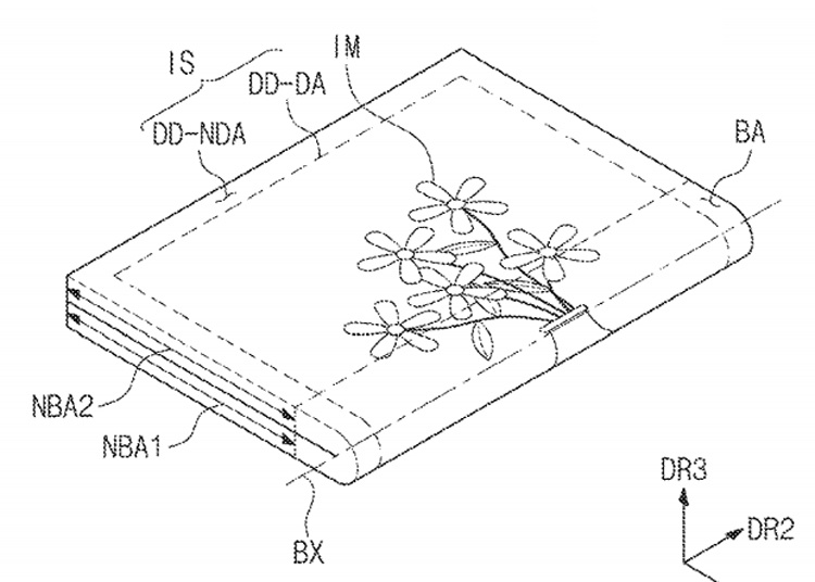 Samsung может выпустить гибкий смартфон-книжку с экраном наружу