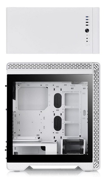 Корпус Thermaltake S500 Tempered Glass Snow Edition окрашен в белый цвет