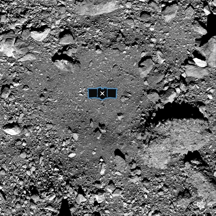 Определена область для забора образцов пород с астероида Бенну