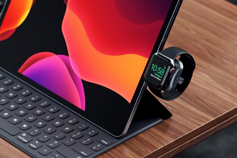 Устройство Satechi USB-C Magnetic Charging Dock позволяет заряжать часы Apple Watch от порта USB-C