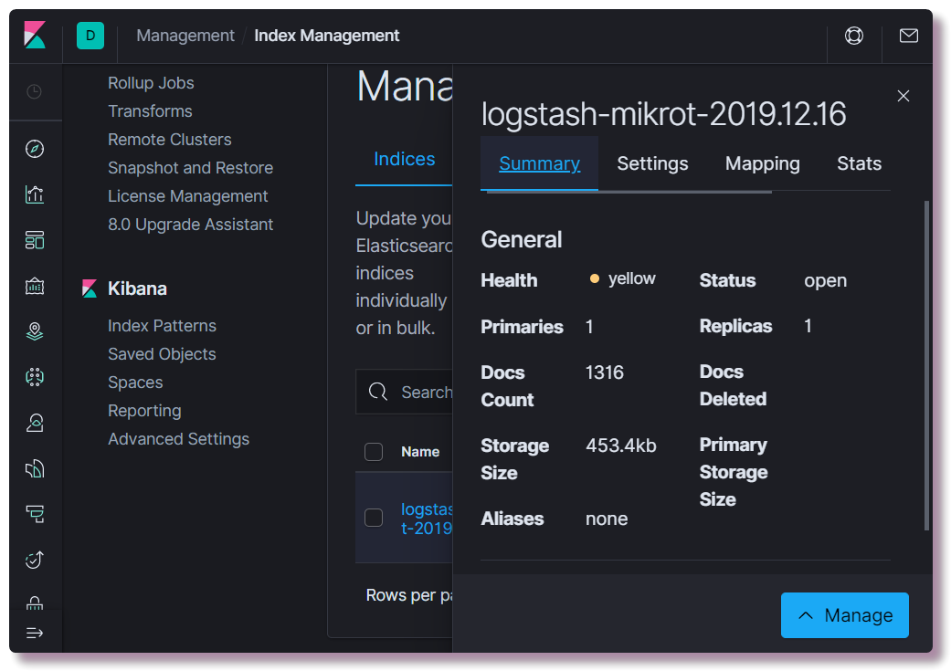Разбор настройки ELK 7.5 для анализа логов Mikrotik - 9 Разбор настройки ELK 7.5 для анализа логов Mikrotik - 9