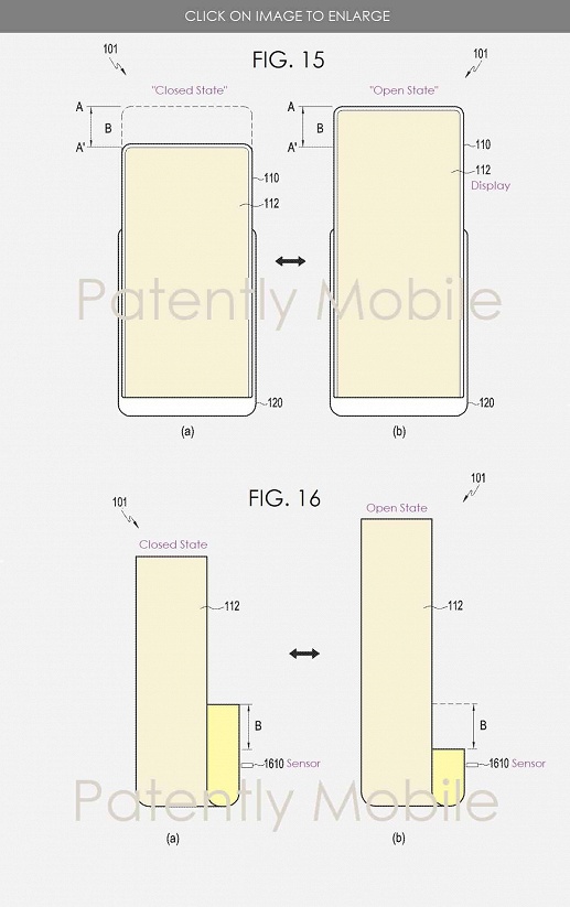 Слайдер Samsung с растягиваемым дисплеем