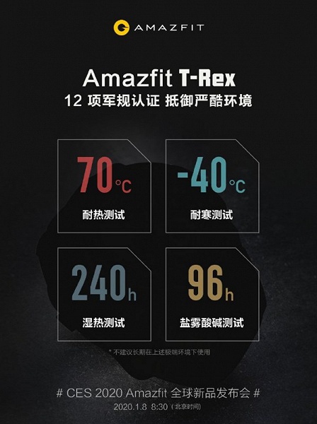 Так выглядят умные часы Amazfit T-Rex, рассчитанные на экстремальные условия