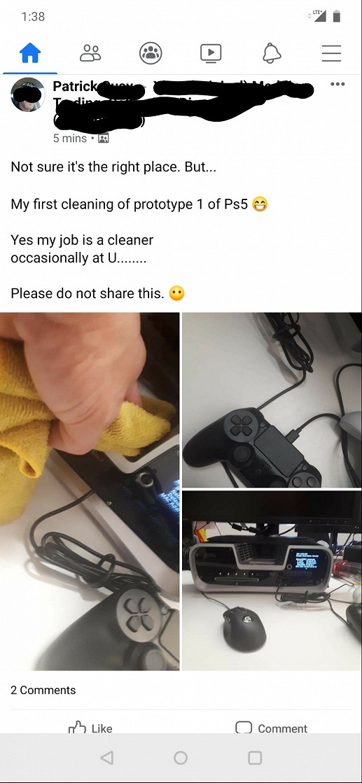 Новые фото PlayStation 5 с геймпадом слила в Сеть уборщица - 2 Новые фото PlayStation 5 с геймпадом слила в Сеть уборщица