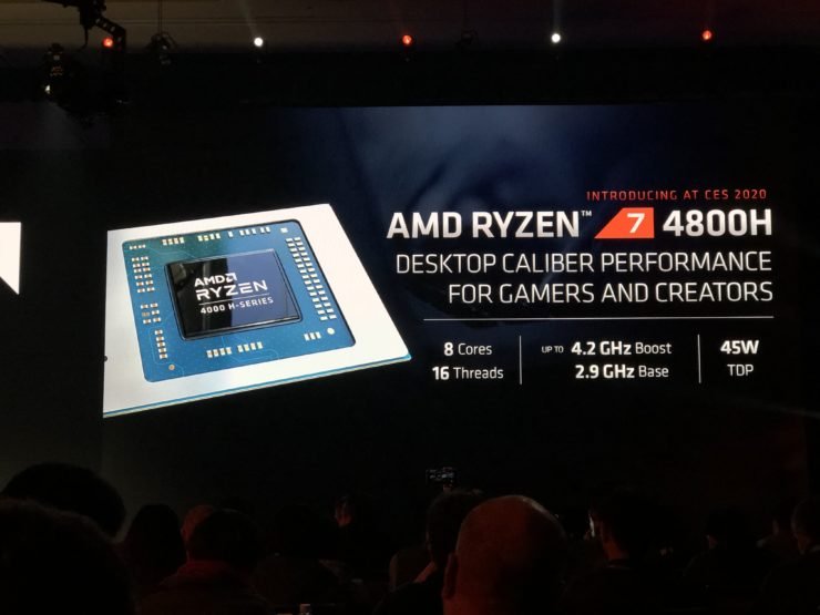 Представлены гибридные процессоры AMD Ryzen 4000. 8-ядерный мобильный Ryzen 7 4800H обходит по производительности настольный Intel Core i7-9700K