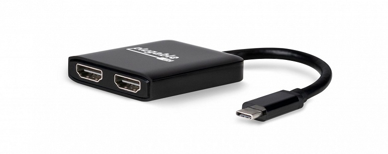 Адаптер Plugable USBC-HDMI2X позволяет подключить к порту USB-С два HDMI-монитора разрешением 4К с кадровой частотой 60 к с - 2 Адаптер Plugable USBC-HDMI2X позволяет подключить к порту USB-С два HDMI-монитора разрешением 4К с кадровой частотой 60 к/с