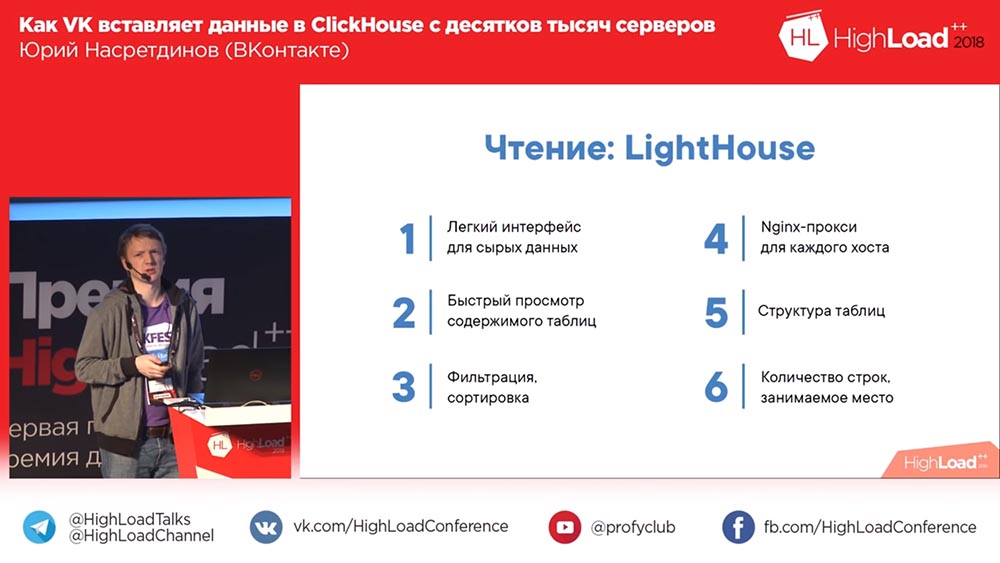 HighLoad++, Юрий Насретдинов (ВКонтакте): как VK вставляет данные в ClickHouse с десятков тысяч серверов - 34