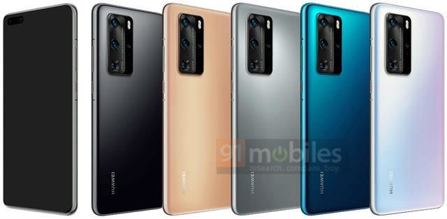 Вот так выглядят цветовые варианты Huawei P40 и P40 Pro