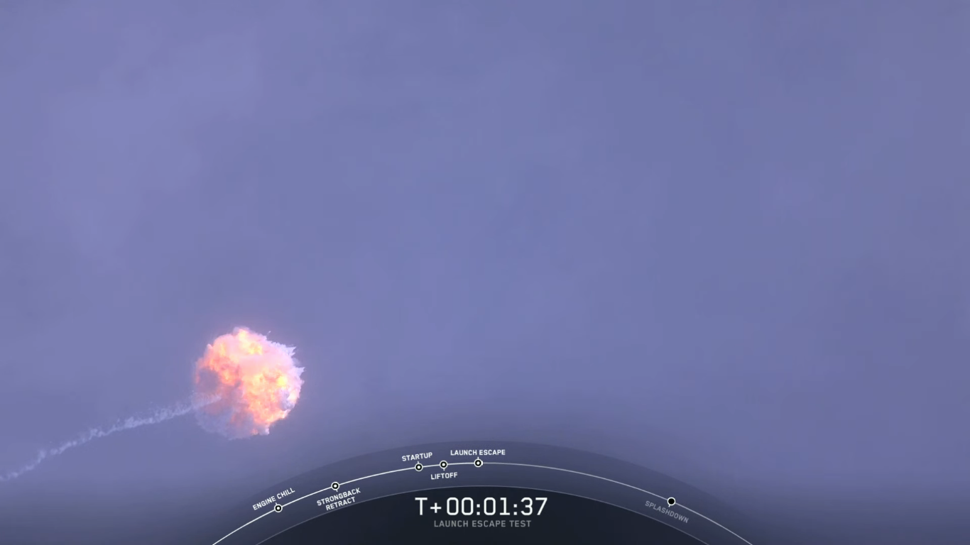 SpaceX успешно провела испытание системы спасения корабля Crew Dragon - 22