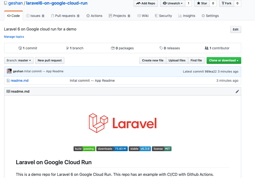 Пошаговое руководство по настройке Laravel 6 в Google Cloud Run с непрерывной интеграцией - 4 Пошаговое руководство по настройке Laravel 6 в Google Cloud Run с непрерывной интеграцией - 4