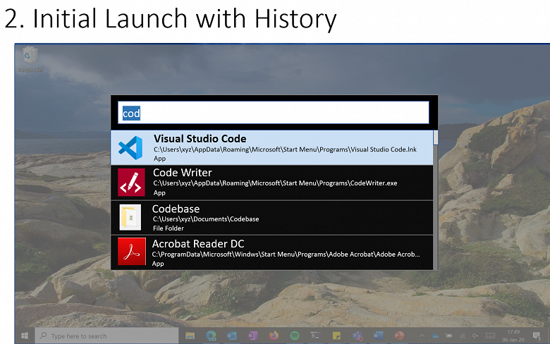 Microsoft работает над ускоренной альтернативой меню «Пуск» в Windows 10