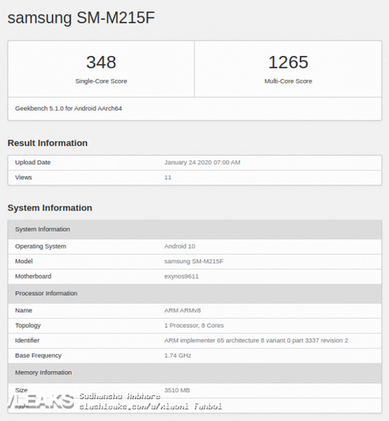 Подтверждены характеристики будущего хита Samsung Galaxy M21