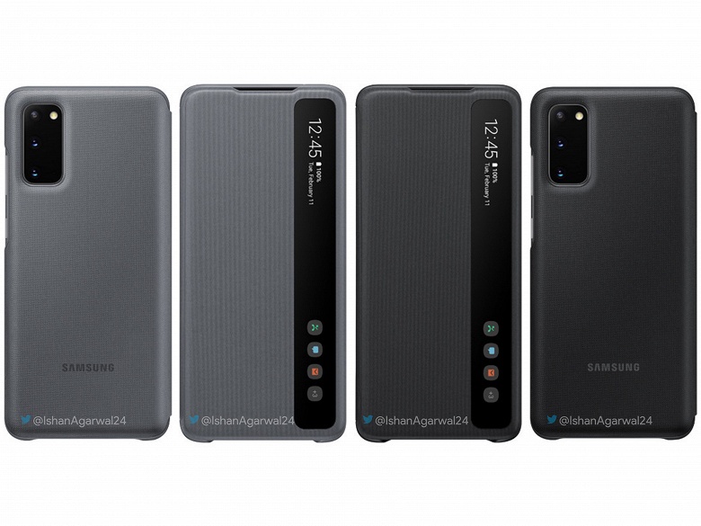 Samsung Galaxy S20, S20+ и S20 Ultra позируют с официальными аксессуарами