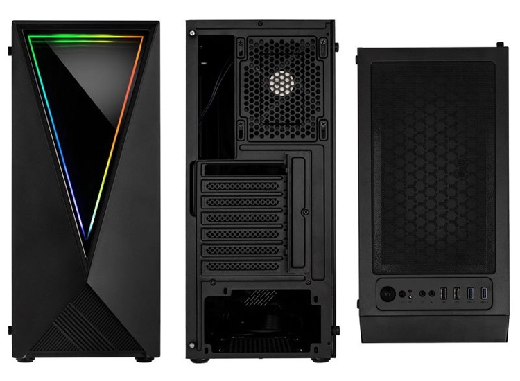 ПК-корпус Kolink Void оснащён оригинальной лицевой панелью с подсветкой