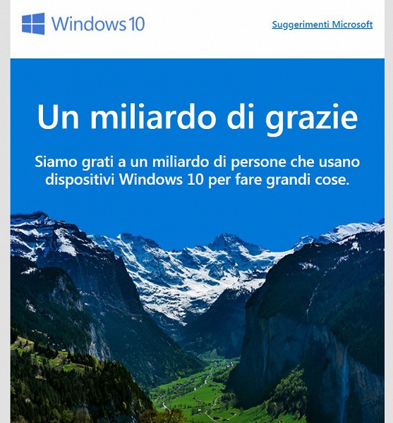 С большим опозданием число активаций Windows 10 достигло 1 миллиарда, но это не точно