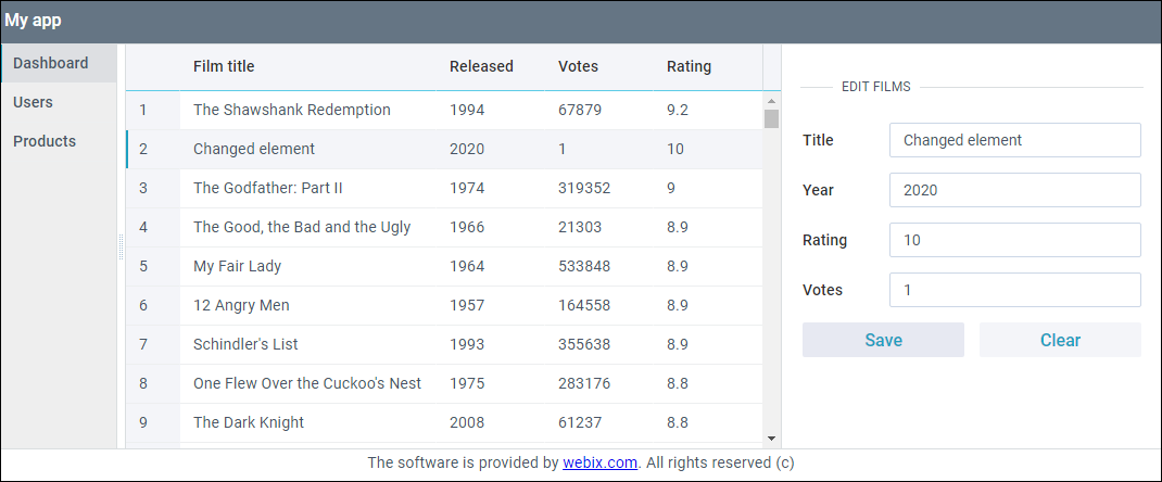 JavaScript библиотека Webix глазами новичка. Часть 4. Работа с данными. CRUD - 3