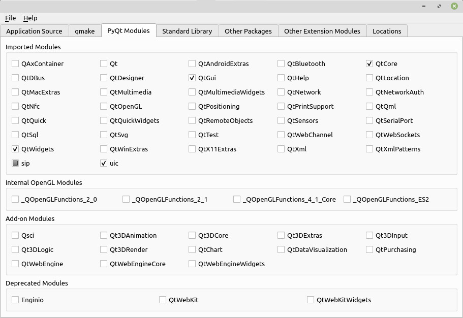 PyQt Modules