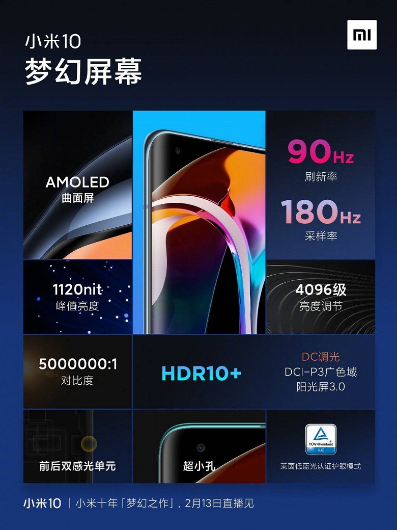 Xiaomi Mi 10 получил «экран мечты» 90 180 Гц - 1 Xiaomi Mi 10 получил «экран мечты» 90/180 Гц