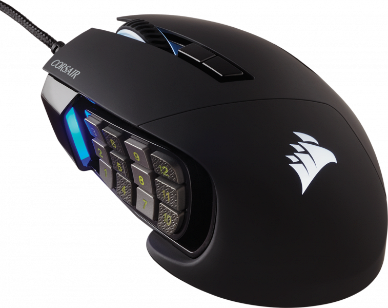 Мышь Corsair Scimitar RGB Elite оснащена 17 программируемыми кнопками - 1 Мышь Corsair Scimitar RGB Elite оснащена 17 программируемыми кнопками
