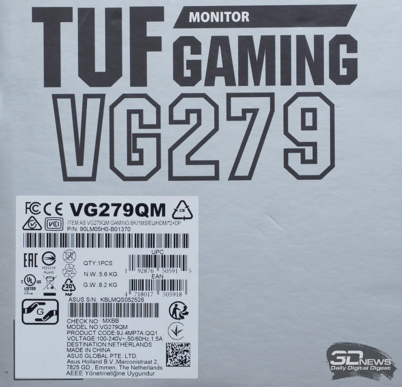 Новая статья: Обзор игрового 280-Гц Full HD-монитора ASUS TUF Gaming VG279QM: погоня за максимальной скоростью