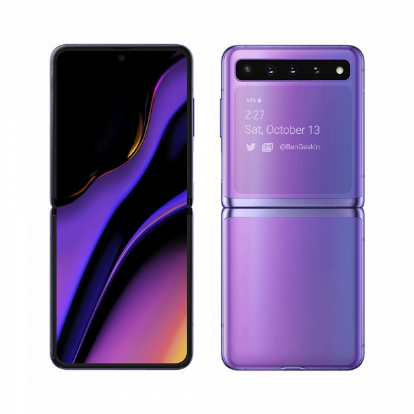 Гибкий Samsung Galaxy Z Flip 2 на первых рендерах