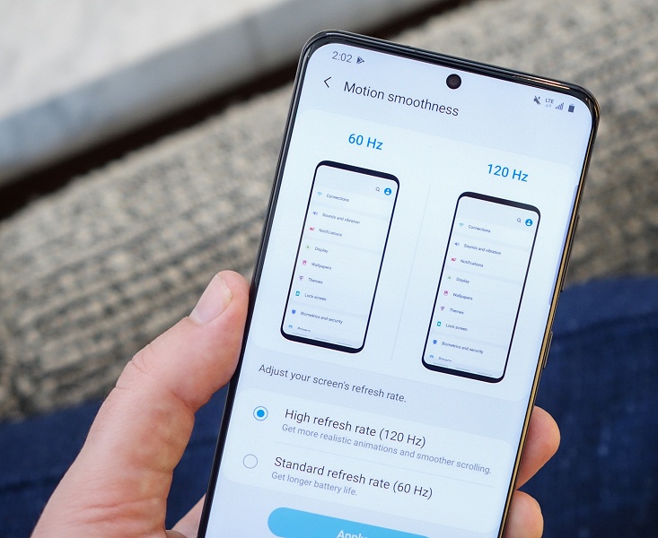 120-герцевый режим в смартфонах Samsung Galaxy S20 &mdash; явление непостоянное