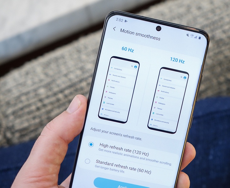 120-герцевый режим в смартфонах Samsung Galaxy S20 — явление непостоянное