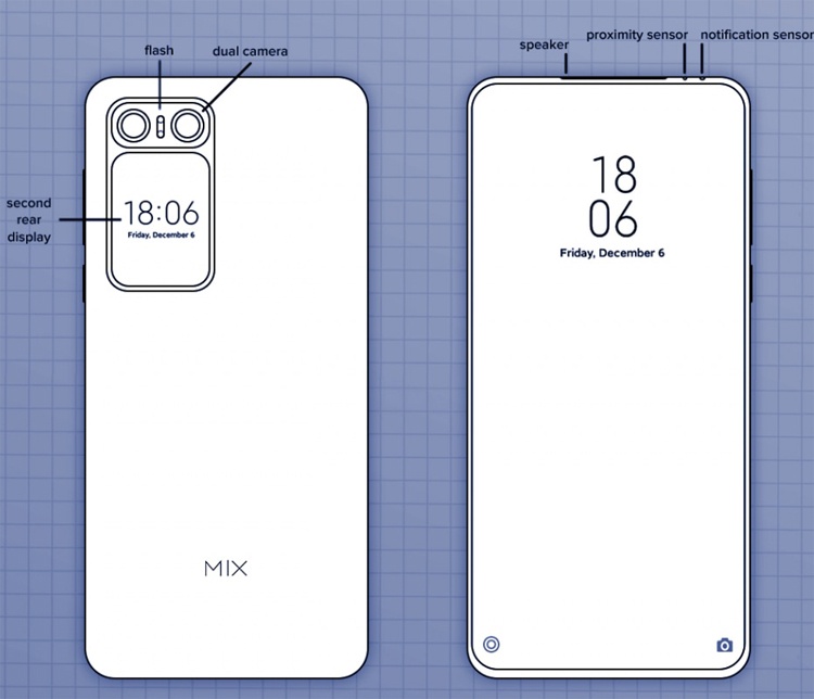Смартфон Xiaomi MIX 2020 может получить небольшой тыльный экран