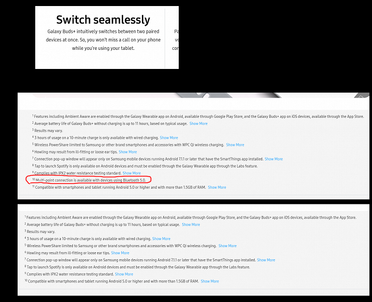 Samsung обещала для Galaxy Buds+ необычную функцию, но теперь тихонько удалила её упоминание с официального сайта