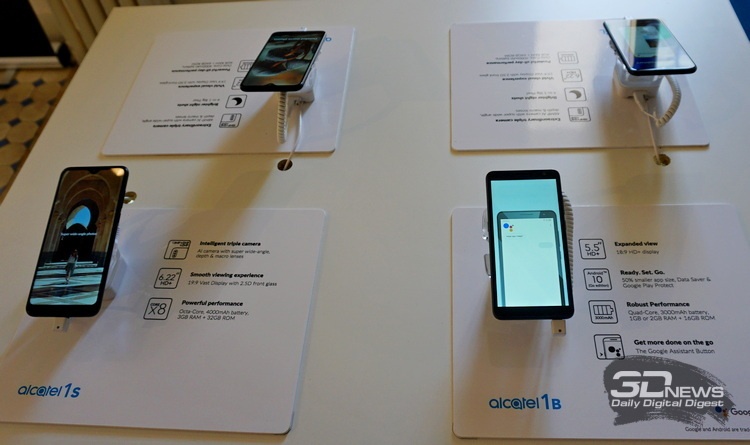 TCL показала в Барселоне новые смартфоны Alcatel начального уровня