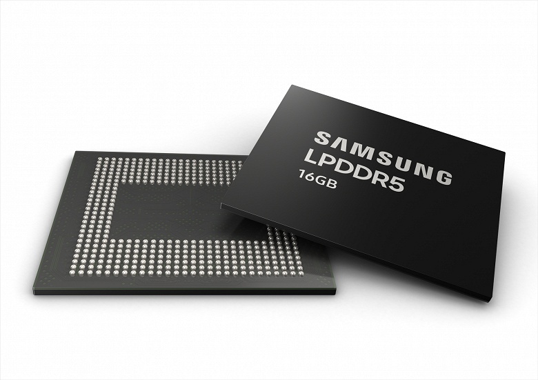 Samsung начинает серийный выпуск первых в отрасли микросхем памяти LPDDR5 DRAM объемом 16 ГБ